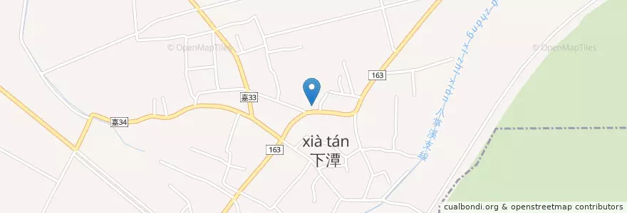 Mapa de ubicacion de 下潭派出所 en Taiwan, Taiwan, Landkreis Chiayi, 鹿草鄉.