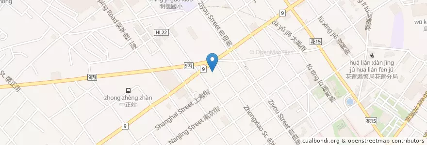 Mapa de ubicacion de 中正派出所 en 臺灣, 臺灣省, 花蓮縣, 花蓮市.