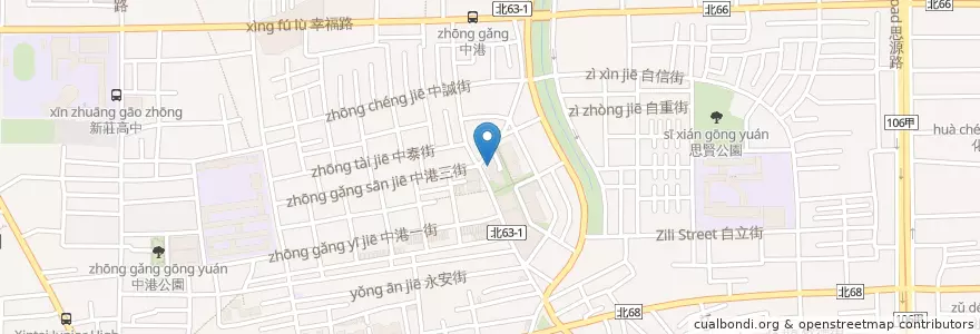 Mapa de ubicacion de 中港派出所 en Taiwan, 新北市, 新莊區.