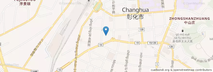 Mapa de ubicacion de 中華路派出所 en Tayvan, 臺灣省, Changhua, 彰化市.