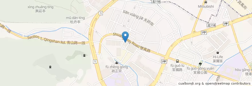 Mapa de ubicacion de 丹鳳派出所 en تایوان, 新北市, 新莊區.