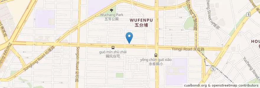 Mapa de ubicacion de 五分埔派出所 en Taïwan, Nouveau Taipei, Taipei, District De Xinyi.