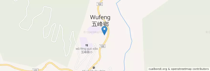 Mapa de ubicacion de 五峰分駐所 en Taiwan, 臺灣省, 新竹縣, 五峰鄉.