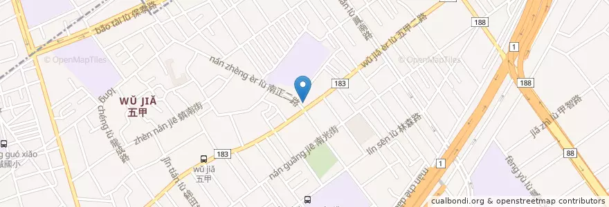 Mapa de ubicacion de 五甲派出所 en Taiwan, Kaohsiung, Fengshan.