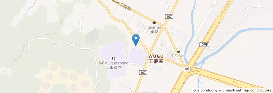Mapa de ubicacion de 五股分駐所 en تایوان, 新北市, 五股區.