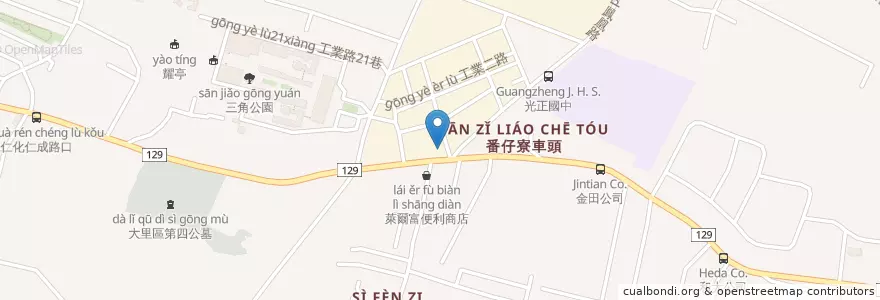 Mapa de ubicacion de 仁化派出所 en تایوان, تایچونگ, 大里區.