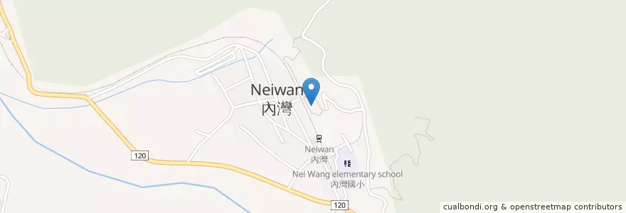Mapa de ubicacion de 內灣派出所 en Taiwan, Taiwan, 新竹縣, 橫山鄉.
