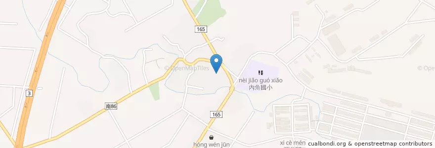 Mapa de ubicacion de 內角派出所 en 臺灣, 臺南市, 白河區.