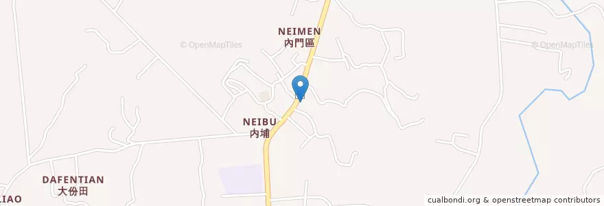 Mapa de ubicacion de 內門分駐所 en Tayvan, Kaohsiung, 內門區.