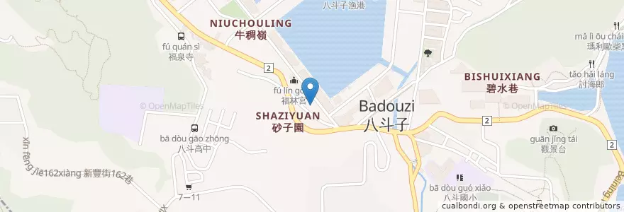 Mapa de ubicacion de 八斗子分駐所 en 臺灣, 臺灣省, 基隆市, 中正區.