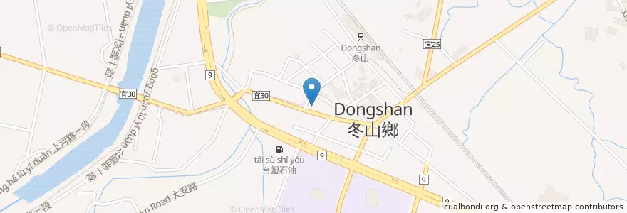 Mapa de ubicacion de 冬山分駐所 en Taiwan, Taiwan, 宜蘭縣, Dongshan.