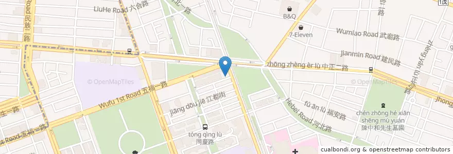 Mapa de ubicacion de 凱旋路派出所 en تایوان, کائوهسیونگ, 苓雅區.