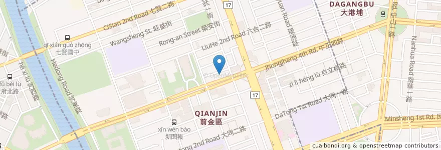 Mapa de ubicacion de 前金分駐所 en Taiwan, Kaohsiung, Qianjin District.