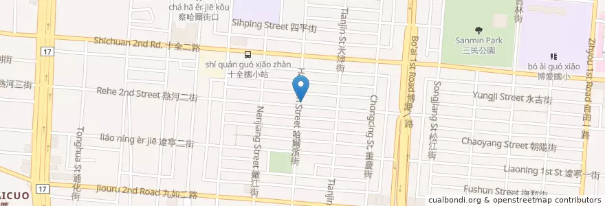 Mapa de ubicacion de 前鎮分局 en Taiwan, Kaohsiung, Sanmin.