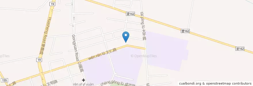 Mapa de ubicacion de 北港分局 en Taiwan, 臺灣省, 雲林縣, 北港鎮.
