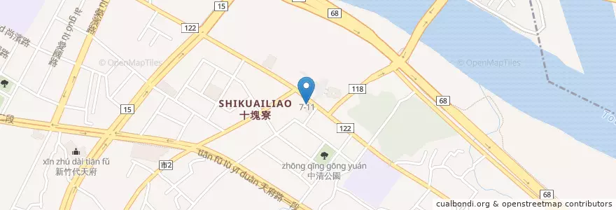 Mapa de ubicacion de 南寮派出所 en تايوان, مقاطعة تايوان, سين شو, 北區.
