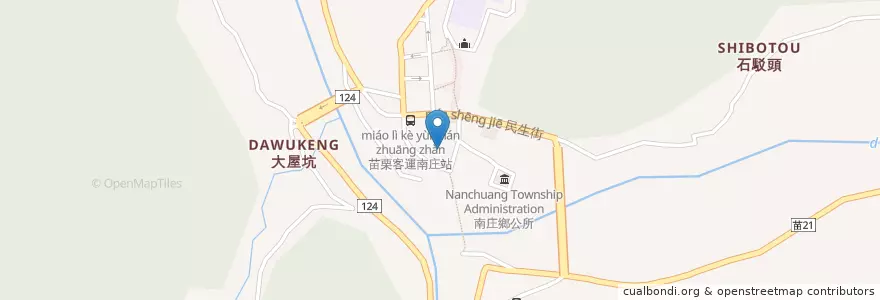 Mapa de ubicacion de 南庄分駐所 en تایوان, 臺灣省, 苗栗縣, 南庄鄉.