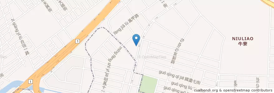 Mapa de ubicacion de 南成派出所 en Taiwan, Kaohsiung, Fengshan.