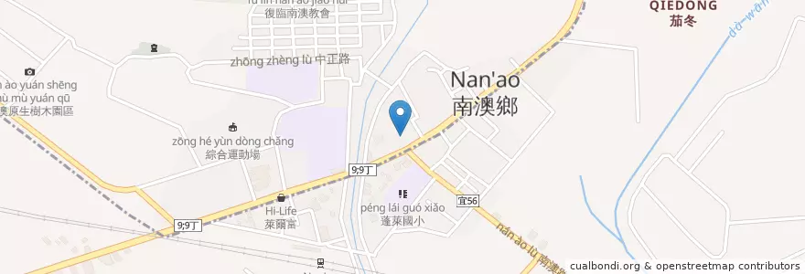 Mapa de ubicacion de 南澳分駐所 en 臺灣, 臺灣省, 宜蘭縣, 蘇澳鎮.