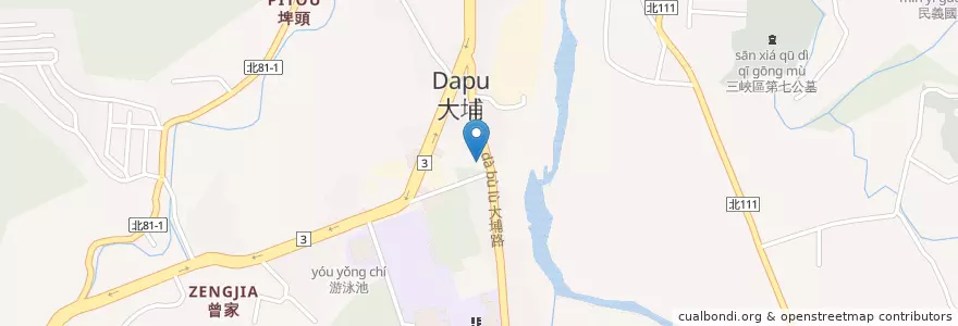 Mapa de ubicacion de 吉埔派出所 en تايوان, تايبيه الجديدة, 三峽區.