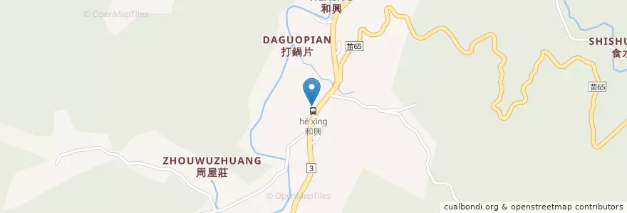 Mapa de ubicacion de 和興派出所 en Taiwan, 臺灣省, 苗栗縣, 獅潭鄉.