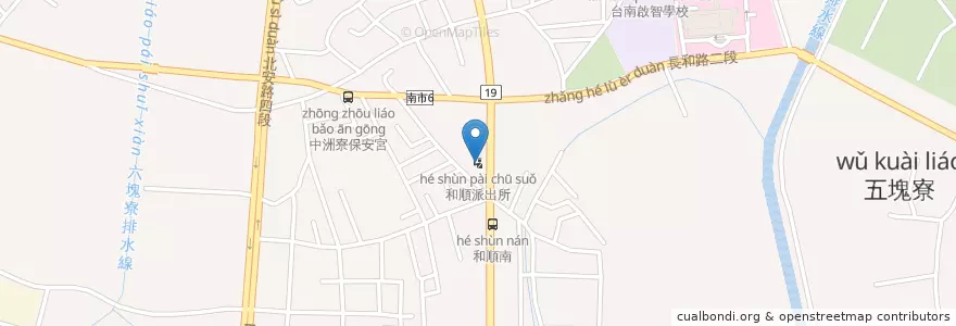 Mapa de ubicacion de 和順派出所 en Taiwan, Tainan, 安南區.