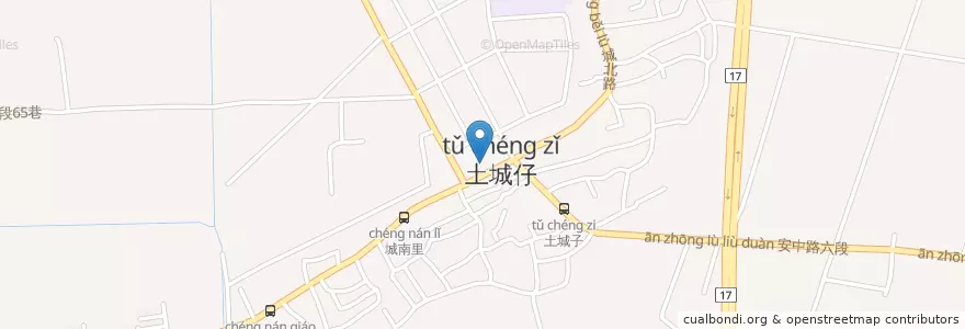 Mapa de ubicacion de 土城派出所 en Taiwan, Tainan, 安南區.