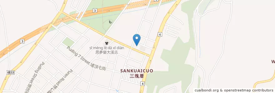 Mapa de ubicacion de 圳頂派出所 en 臺灣, 桃園市, 大溪區.