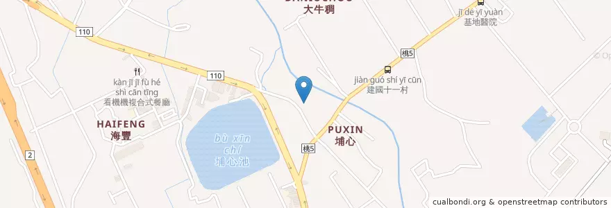 Mapa de ubicacion de 埔心派出所 en Taiwan, 桃園市, 大園區.