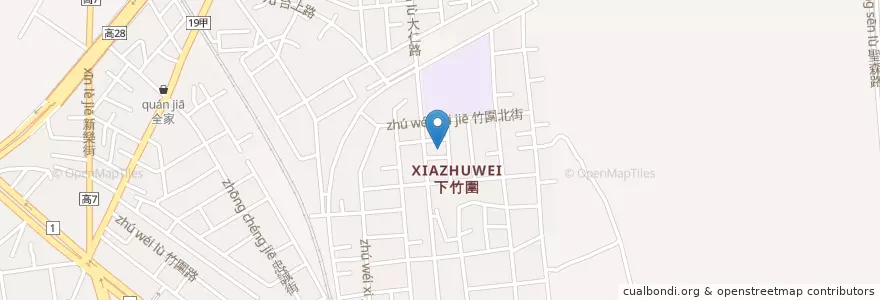 Mapa de ubicacion de 壽天派出所 en Taiwan, Kaohsiung, 岡山區.