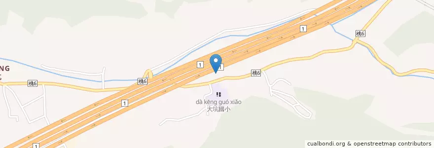 Mapa de ubicacion de 大坑派出所 en 台湾, 桃園市, 亀山区.