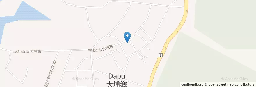 Mapa de ubicacion de 大埔分駐所 en تايوان, مقاطعة تايوان, مقاطعة شياي, 大埔鄉.