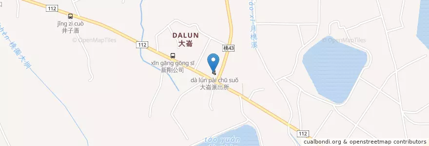 Mapa de ubicacion de 大崙派出所 en تايوان, تاو يوان, زونغلي.