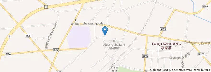 Mapa de ubicacion de 民雄分局大林分駐所 en Taiwan, 臺灣省, 嘉義縣, 大林鎮.