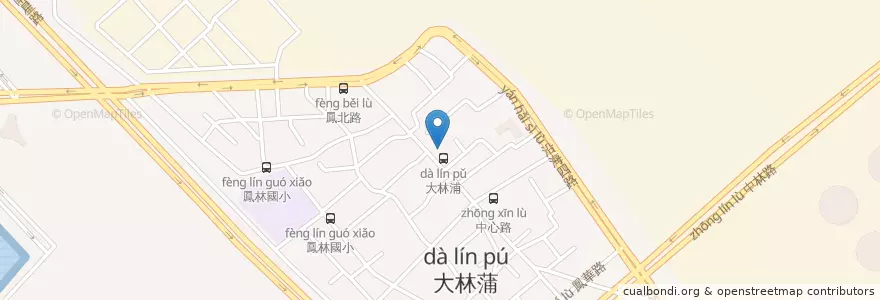 Mapa de ubicacion de 大林派出所 en Taiwan, Kaohsiung, 小港區.