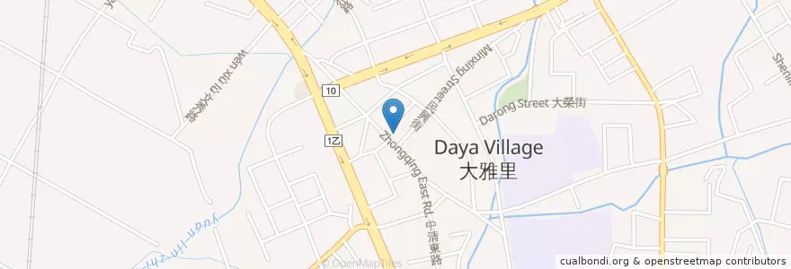 Mapa de ubicacion de 大雅分駐所 en تایوان, تایچونگ, 大雅區.