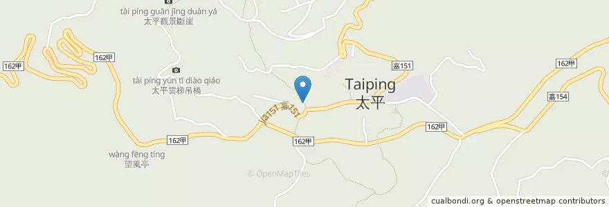 Mapa de ubicacion de 太平派出所 en Taïwan, Province De Taïwan, Comté De Chiayi, 梅山鄉.
