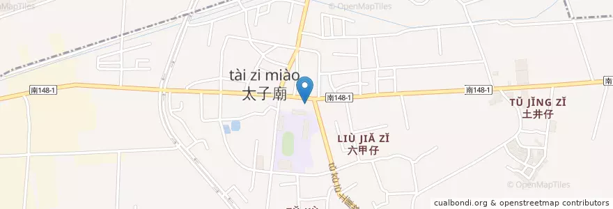 Mapa de ubicacion de 太廟派出所 en Taiwan, 臺南市, 仁德區.