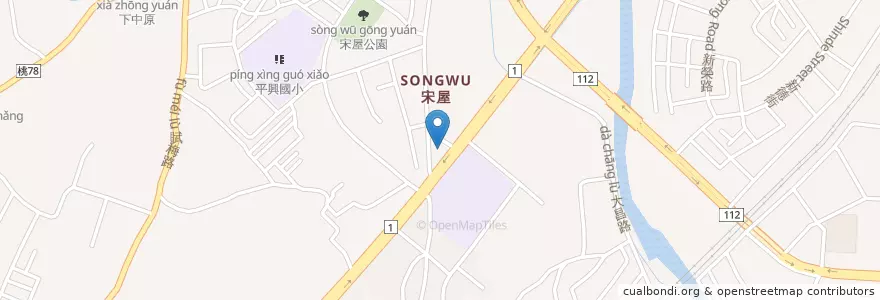 Mapa de ubicacion de 宋屋派出所 en Tayvan, 桃園市, 平鎮區.