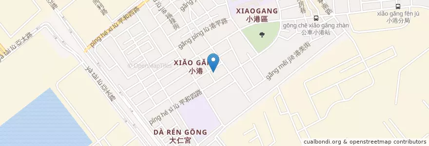 Mapa de ubicacion de 小港派出所 en Taïwan, Kaohsiung, 小港區.