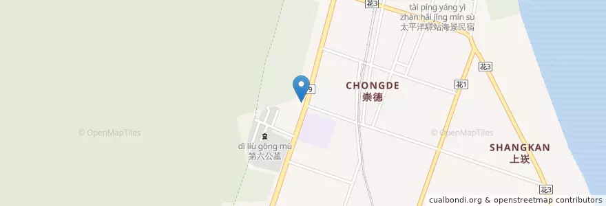 Mapa de ubicacion de 崇德派出所 en 台湾, 台湾省, 花蓮県, 秀林郷.