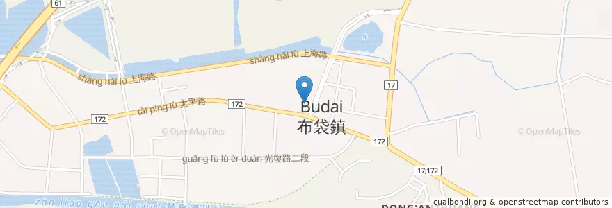 Mapa de ubicacion de 布袋分局 en Taiwan, Provincia Di Taiwan, Contea Di Chiayi, Budai.
