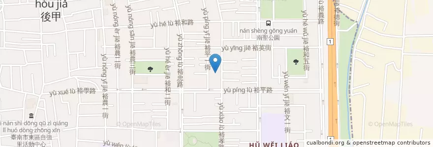 Mapa de ubicacion de 府東派出所 en 臺灣, 臺南市, 東區.