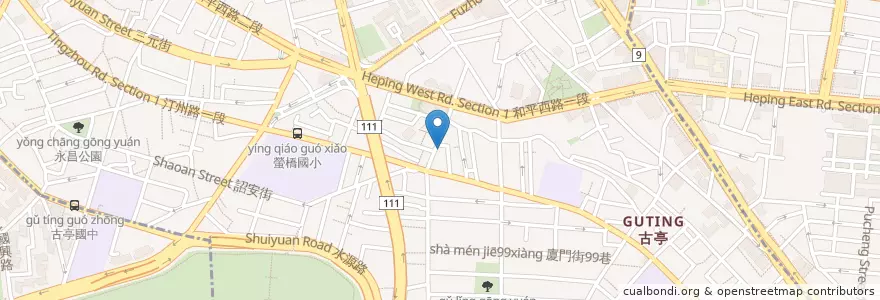 Mapa de ubicacion de 廈門街派出所 en 臺灣, 新北市, 臺北市, 中正區.