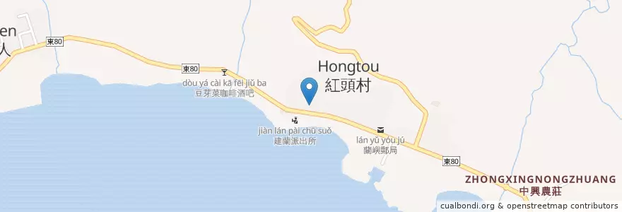 Mapa de ubicacion de 建蘭派出所 en تايوان, مقاطعة تايوان, مقاطعة تايتونغ, 蘭嶼鄉 Ponso No Tao.