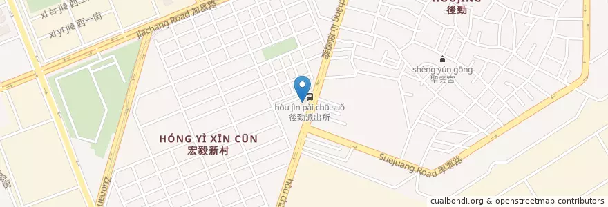 Mapa de ubicacion de 後勁派出所 en Тайвань, Гаосюн, 楠梓區.