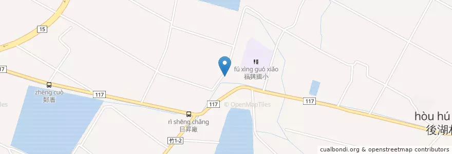 Mapa de ubicacion de 後湖派出所 en Taiwán, Provincia De Taiwán, Condado De Hsinchu, 新豐鄉.