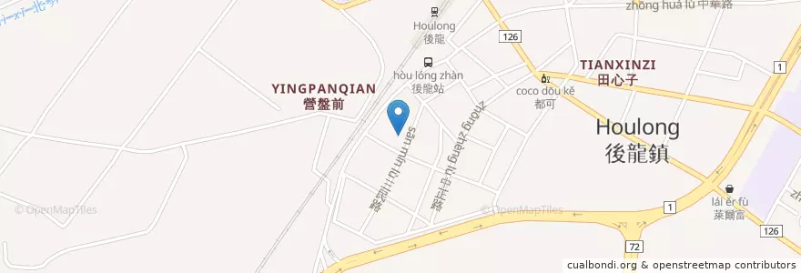 Mapa de ubicacion de 後龍分駐所 en Tayvan, 臺灣省, 苗栗縣, 後龍鎮.