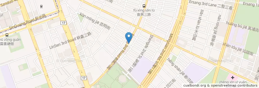 Mapa de ubicacion de 復興路派出所 en 臺灣, 高雄市, 前鎮區.