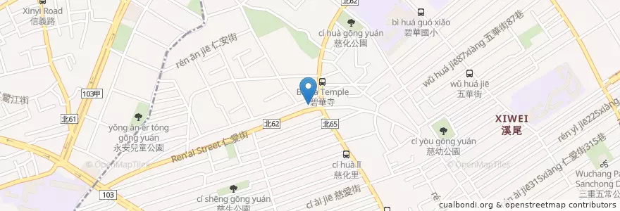 Mapa de ubicacion de 慈福派出所 en Taiwan, New Taipei.